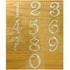 Craftbuddy US 2pcs Number 1" Self Adhesive Clear Rhinestone Crystal