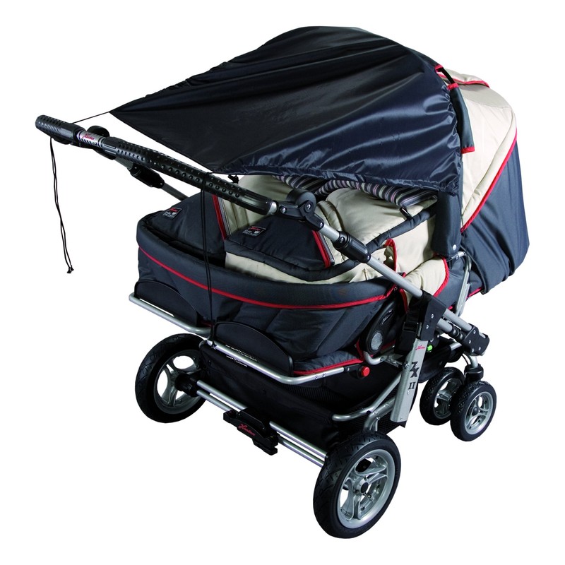 Sunnybaby 11270 Awning for Twin Pushchair UPF 50 + (Black)