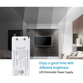 25W Dimmable Driver LED Power Supply - ETL 12V DC Dimming LED Drivers Transformer Compatible with Lutron, Leviton