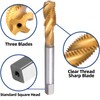 Burkit M10 X 1.5 Spiral Flute Tap, HSS Titanium Coated