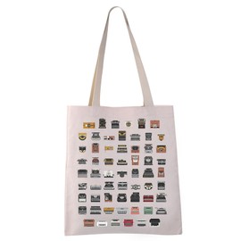 VAMSII Typewriters Tote Bag Nerdy Type Writer Gift Typewriters Writing Gift For Writing Lover (Typewriters tote)