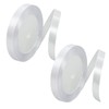Ruban en Satin Blanc, 2 Pieces Ruban Mariage Satin Ruban