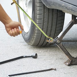 Car Jack Universal Adapter - Manual Rocker Arm Handle Crank for Truck and Automotive Scissor Jack - Replacement Handle Drill Repair Tool