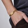 VNOX Initial Bracelet for Men Boys - Simple Mens A-Z