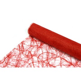 Unbekannt Sizoweb® Non-Woven Original Table Runner 25 m x 30 cm Fire Red Bright Red Light Red for Wedding Christmas