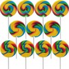 Fruidles Rainbow Swirl Lollipop, Mixed Fruit Flavor, Individually Wrapped, 2"