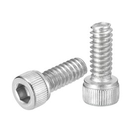 uxcell Hex Socket Bolts (#10-32x3/4), 304 Stainless Steel Hex Socket Drive Screw, Silver Tone, 50 Pcs