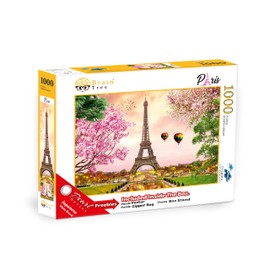 Brain Tree - Paris 1000 Piece Puzzle for Adults - Unique Puzzles for Adults 1000 Pieces and up with Droplet Technology for Anti Glare & Soft Touch - 27.5”Lx19.5”W