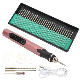 Electric Engraving Pen, Cutting and Polishing, DIY Drilling, Metal Carving Tool, DIY Engraving, DIY Tool, Wireless Charging, For Stone, Wood, PCB Circuit Board, Plastic Eggs, Etc (Rose Gold)
