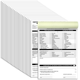 Fuyoooo 24 Pack 5.5"x8.5" Detailed Driver Vehicle Inspection Report Format, Book Daily Pre Trip Inspection Report 31 Sets of Forms Per Book 2-ply Carbonless for Driver Trucker, Individually Packaged