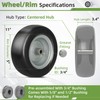 2 PCS 11x4.00-5" Lawn Mower Tires Flat Free,3/4" 5/8" 1/2"