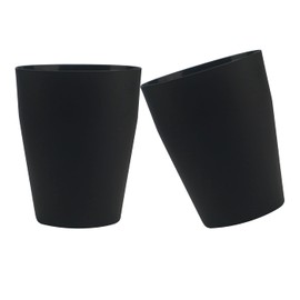 Gereen - Cubo de basura pequeño de 1,5 galones, redondo, pequeño, cubo de basura para baño, dormitorio, cocina, encimera, debajo del fregadero (negro, 2 unidades)