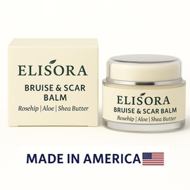 ELISORA Intensive Bruise & Scar Renewal Balm, Natural Botanical Formula with Rosehip Oil, Shea Butter, Aloe, 1 oz