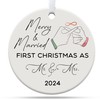 First Christmas Mr & Mrs Ornament 2024, Just Married Ornaments