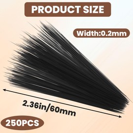 Pndeyo 250pcs Simulated Cat Whiskers for Face Costume, Stuffed Animal Whisker, Handmade Animal Whiskers Supplies for Crafts Needle Felting- White