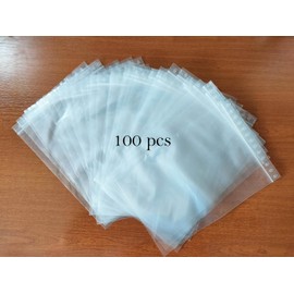 ESTENAT | 100 Resealable Zip Bags 7 x 10 cm | Clear Plastic Bags with Zip | Freezer Bags | Transparent Bags for Food Safe