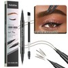 Hellokiss two-pronged eyebrow pencil waterproof and sweat-proof wild eyebrow double-headed