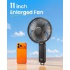 6 Inch Handheld Fan Rechargeable, Portable Hand Fan with 6000mAh