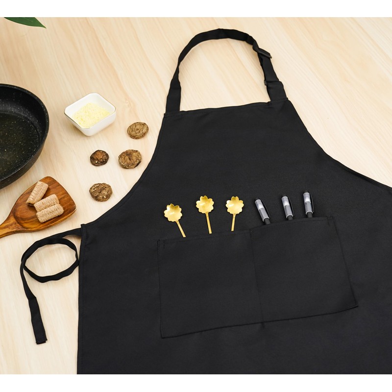 H.BETTER Kid Apron Adjustable Strap with 2 Pockets Painting Cooking