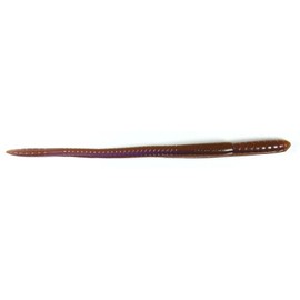 Roboworm Straight Tail Worm Bait, Oxblood Light/Red Flake, 7-Inch