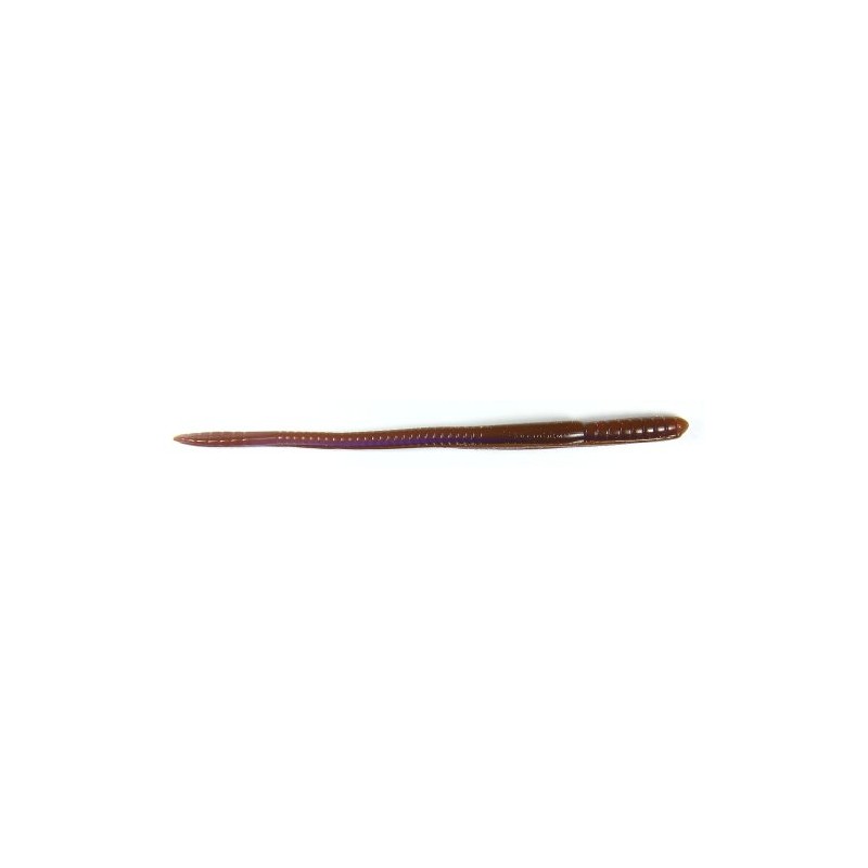 Roboworm Straight Tail Worm Bait, Oxblood Light/Red Flake, 7-Inch