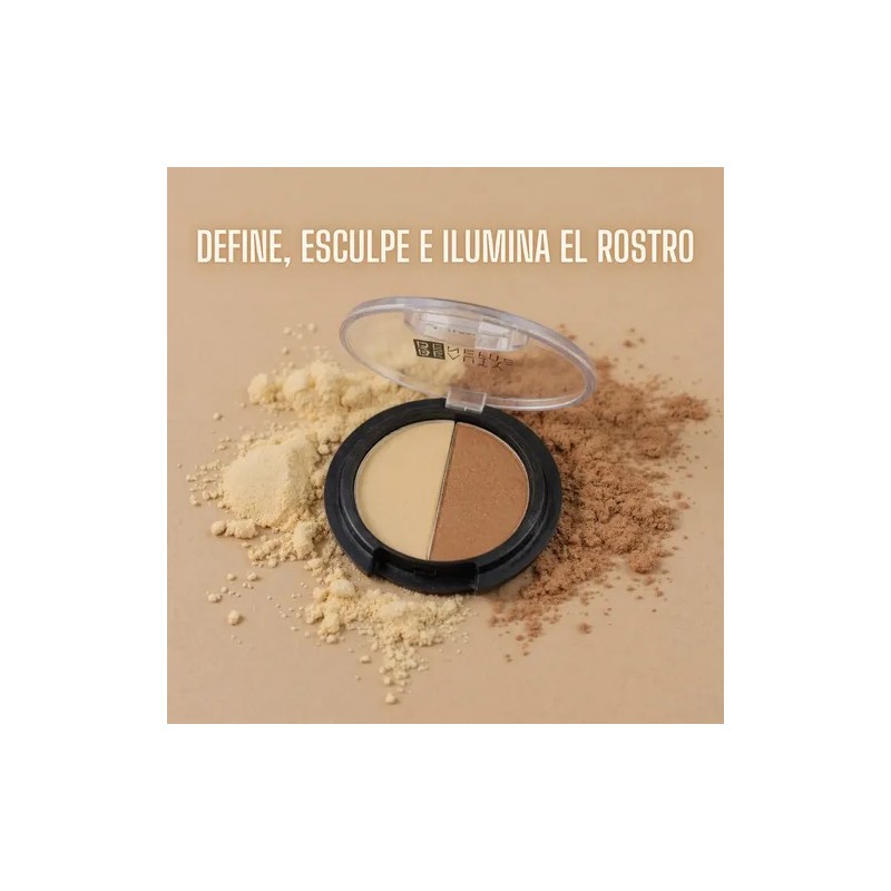 Polvo Compacto Duo Color Base De Maquillaje Beauty Benefits