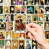 Tarot Stickers for Water Bottle,50 PCS Tarot Cat Nordic Style