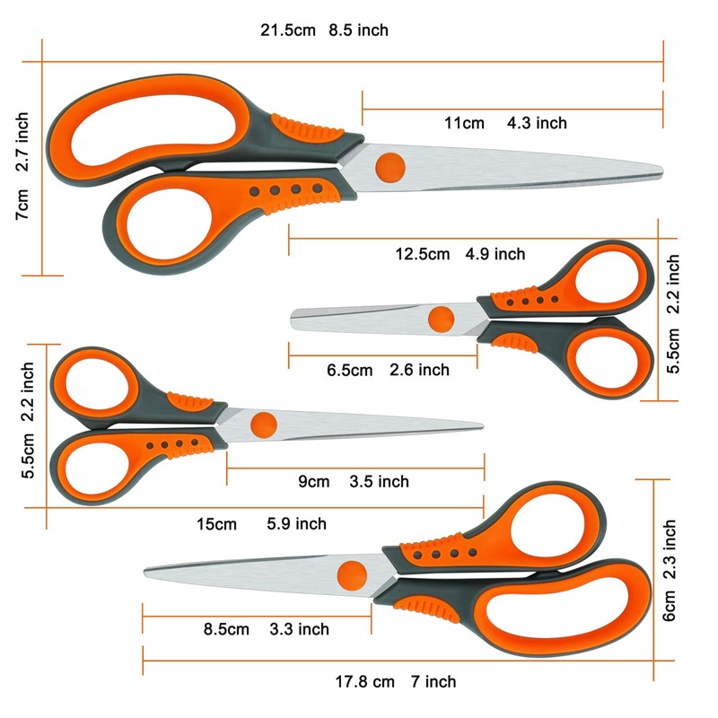CCR Scissors, Scissors Set, Soft Handle, Craft Scissors, Suitable for