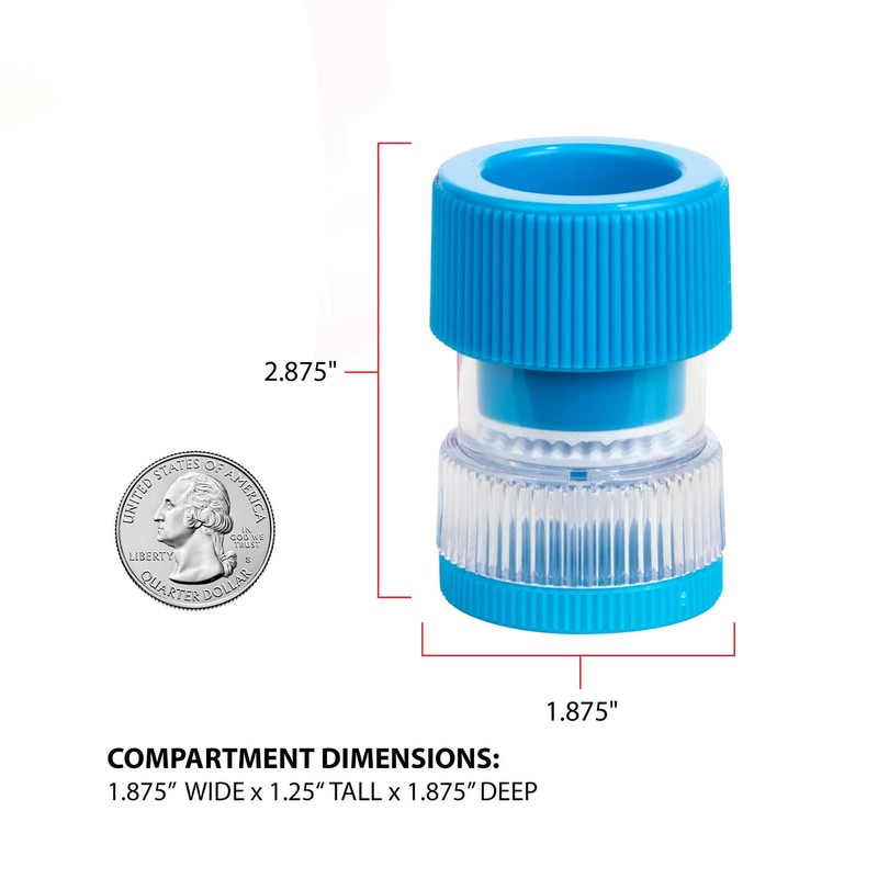 EZY DOSE Crushes Pills, Vitamins, Tablets, Storage Compartment, Removable Drinking