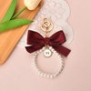 Red Bow Pearl Chain Keychain for Girls Women Purse Charms