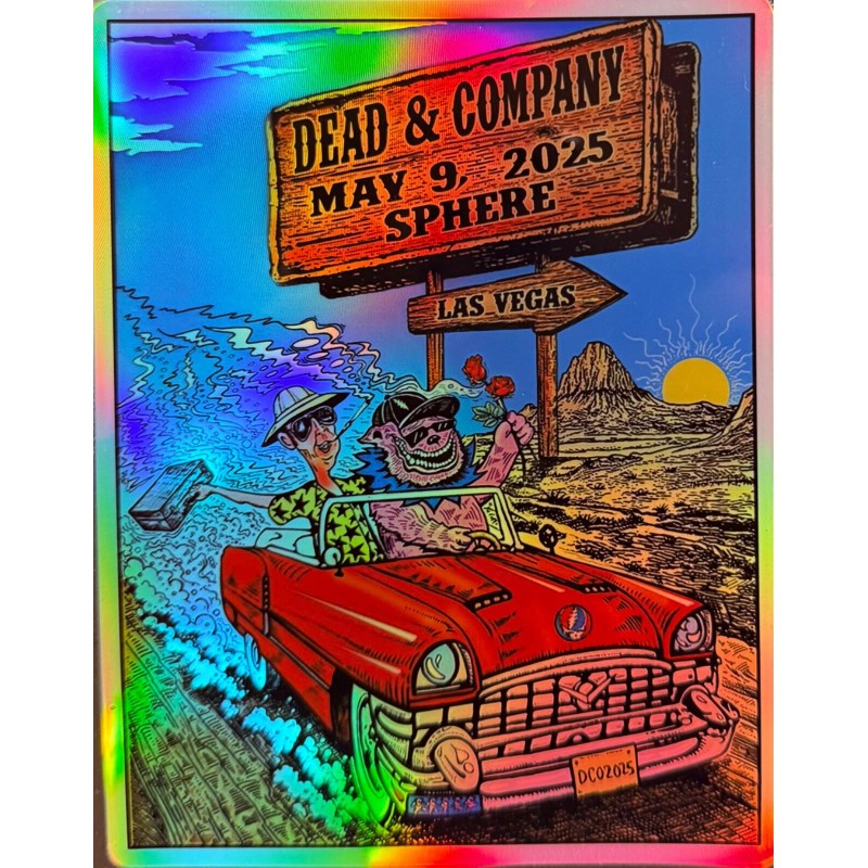DEAD AND COMPANY LAS VEGAS SPHERE POSTER/STICKER FOIL MAY 9TH2025