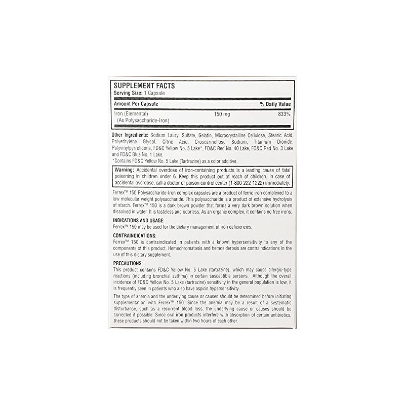 Major Ferrex-150 Polysaccharide-iron Complex Capsules 10 X 10 by MAJOR