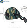 Camo Zandana Green Tie Bandana Style Fitted Skull Cap Biker