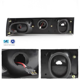 AKKON - For 87-93 Ford Mustang Black Housing Clear Lens LED Tail Brake light lamp Replacement Assembly Pair