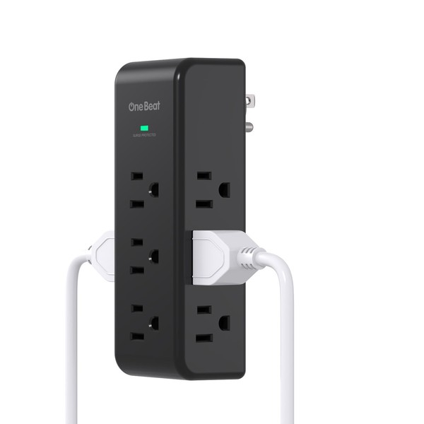 Surge Protector Outlet Extender with Rotating Plug, 9 AC Multi