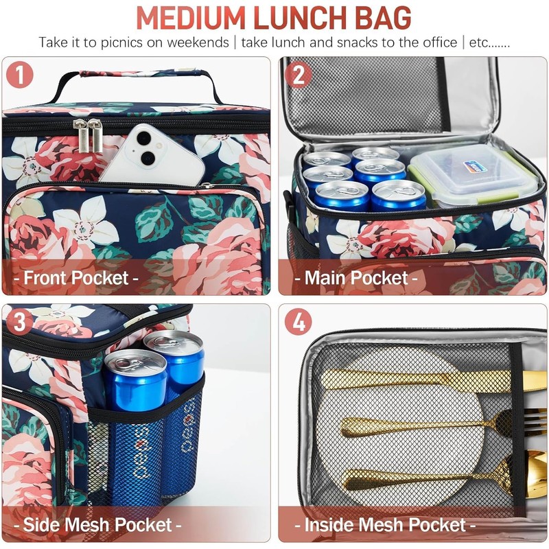 Lunch Bag for Women/Men Reusable Lunch Box, 10L Insulated Thermal