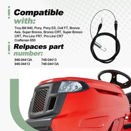 Quctaki Forward Cable Compatible with Craftsman 650 Troy-Bilt Pony ES Super Bronco Axis CRT Colt FT Pro-Line FRT CRT Tractor Rototiller Replace 946-04413A 946-04413 746-04413 746-04413A