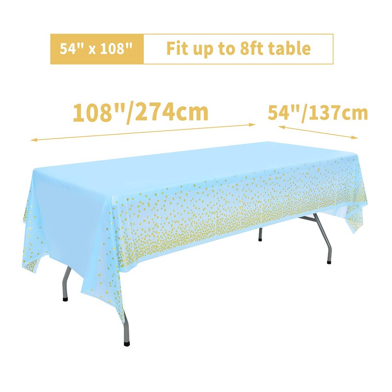 Gold Party disposable tablecloth.