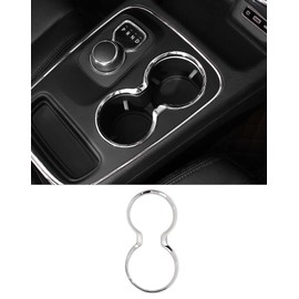 Gear Shift Cup Holder Cover Trim Bezel Fit for Dodge Durango 2011-2020 Front Cup Holder Trim Interior Accessories, Chrome