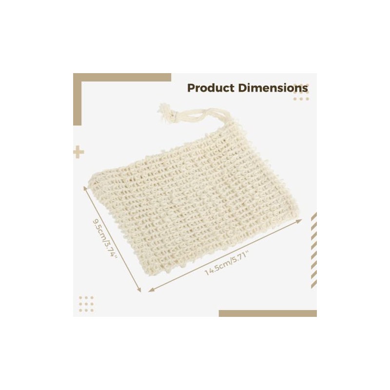 100 bolsas protectoras de jabón de sisal con cordón, bolsas