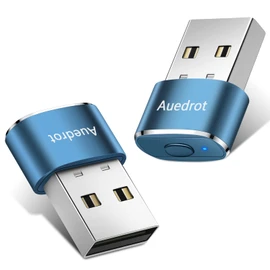 AUEDROT Mouse Jiggler Undetectable Metal USB Mouse Mover with Switch Button, Automatic Mini Mouse Wiggler with 2 Jiggle Modes, Driver-Free, Plug-and-Play, Keep Computer/Laptop Awake, Blue, 2 PCS