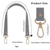 GORGECRAFT 2Pcs 47cm Leather Purse Strap Gray Short Shoulder Bag