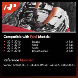 A-Premium Bujías de Iridio y Platino Compatibles con Ford Escape 2013-2016, Fusion 2013-2014, Fiesta 2014-2019, Transit Connect 2014-2016, 1.6L, Paque