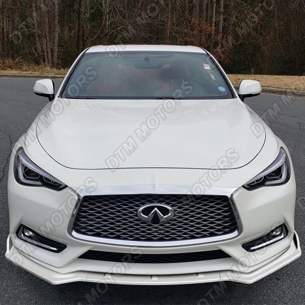 DTM For 2017-2022 Infiniti Q60 Coupe Painted White V-Style Front