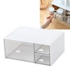 Large Desk Organizer Drawers Multipurpose Clear Stationery Cosmetic Storage Bins