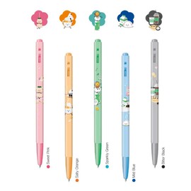 Monami 153 Yummy Ballpoint pens 0.5mm 5 Body colors Ink 5 colors