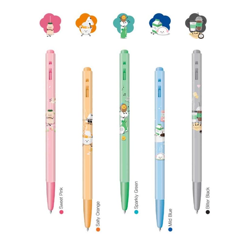Monami 153 Yummy Ballpoint pens 0.5mm 5 Body colors Ink