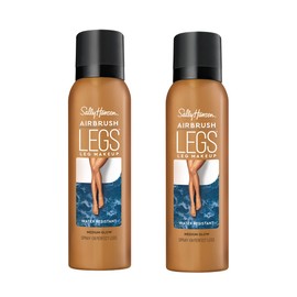 Sally Hansen Airbrush Legs, Leg Spray-On Makeup, Medium Glow 4.4 Oz, Pack of 2