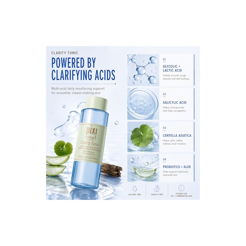 Pixi Beauty Clarity Tonic | Salicylic Acid BHA & Glycolic