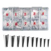 500 Pcs Natural False Nails, Long Coffin Nails Clear Coffin
